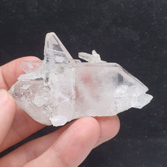 Robust Cluster Of Pointed Terminated Quartz With Vitreous Wet luster