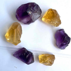 Buy 132.20 Carats Rough Amethyst and Citrine Trio