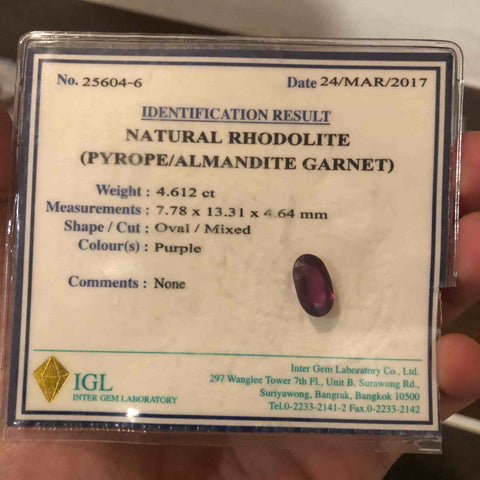 Faceted Royal Purple Pyrope Garnet