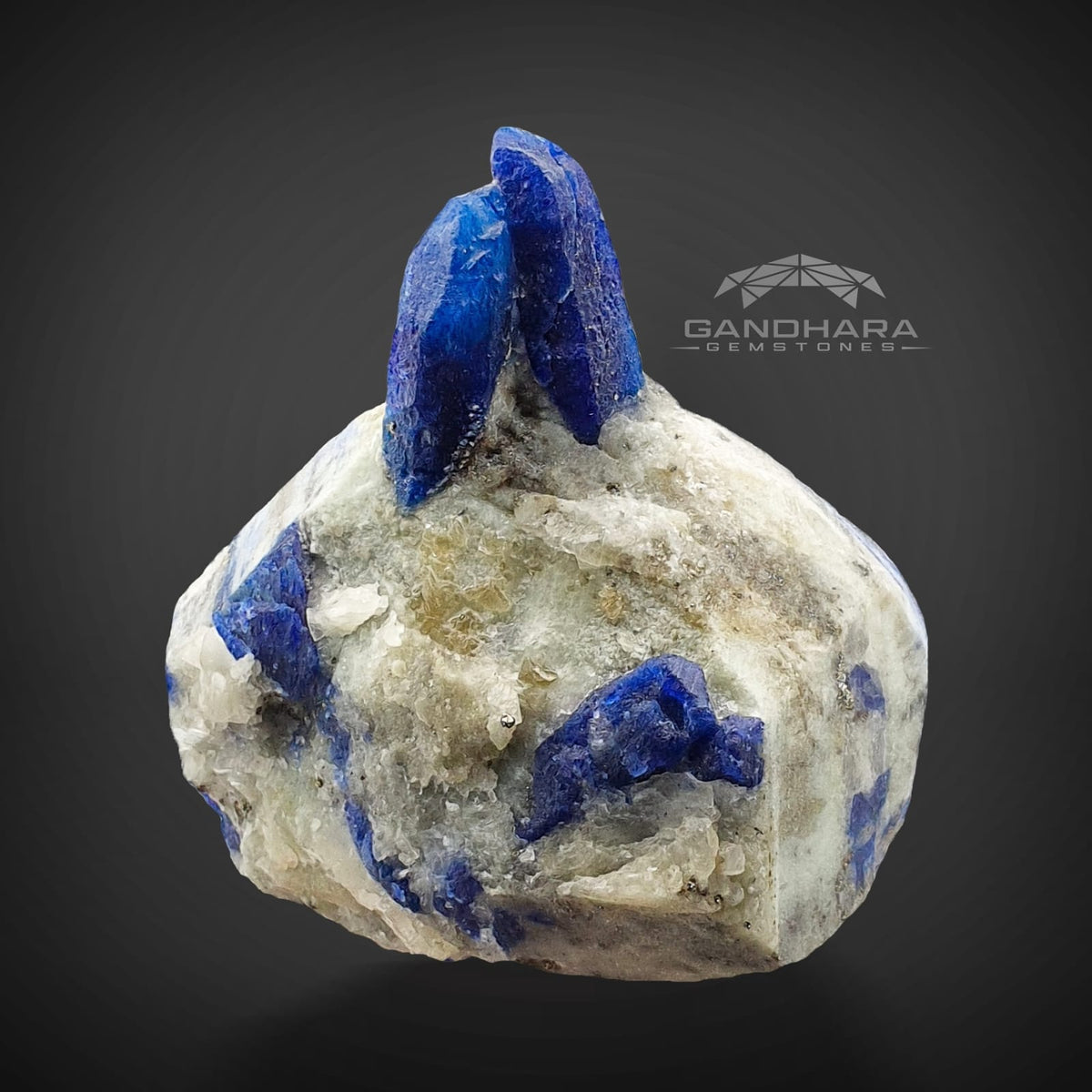 Buy Sapphire Blue | Afghanite Crystals On Marble Matrix 