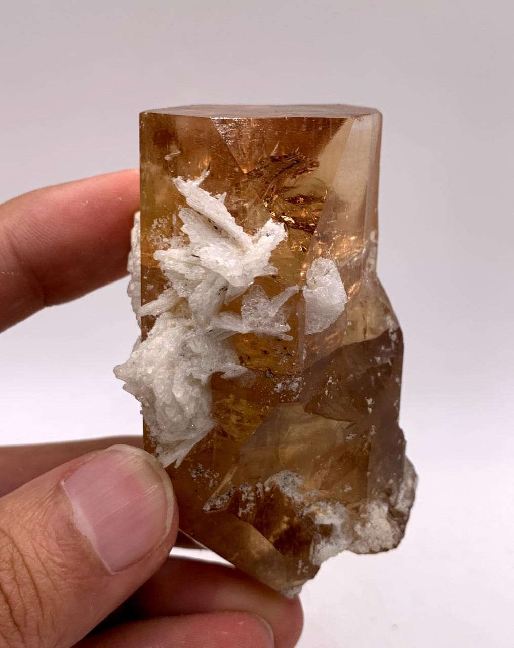 Saturated Color Gem Topaz With White Cleavelandite