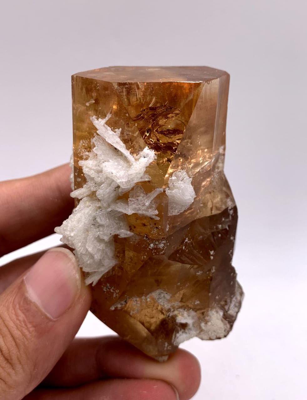 Saturated Color Gem Topaz With White Cleavelandite
