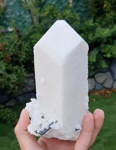 Sculptural And Attractive Piece Of Microcline Feldspar On Cleavelandite With Schorl