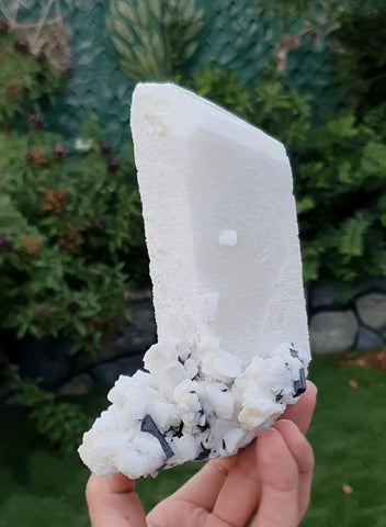 Sculptural And Attractive Piece Of Microcline Feldspar On Cleavelandite With Schorl