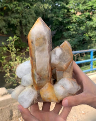 Sculptural And Very Impressive Double Terminated Quartz Cluster