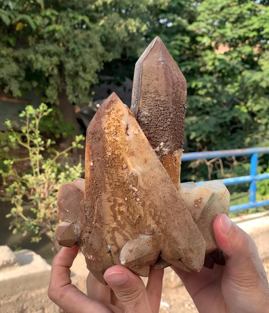 Sculptural And Very Impressive Double Terminated Quartz Cluster