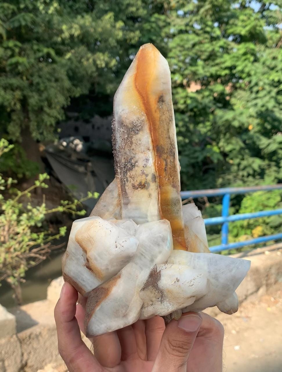 Sculptural And Very Impressive Double Terminated Quartz Cluster