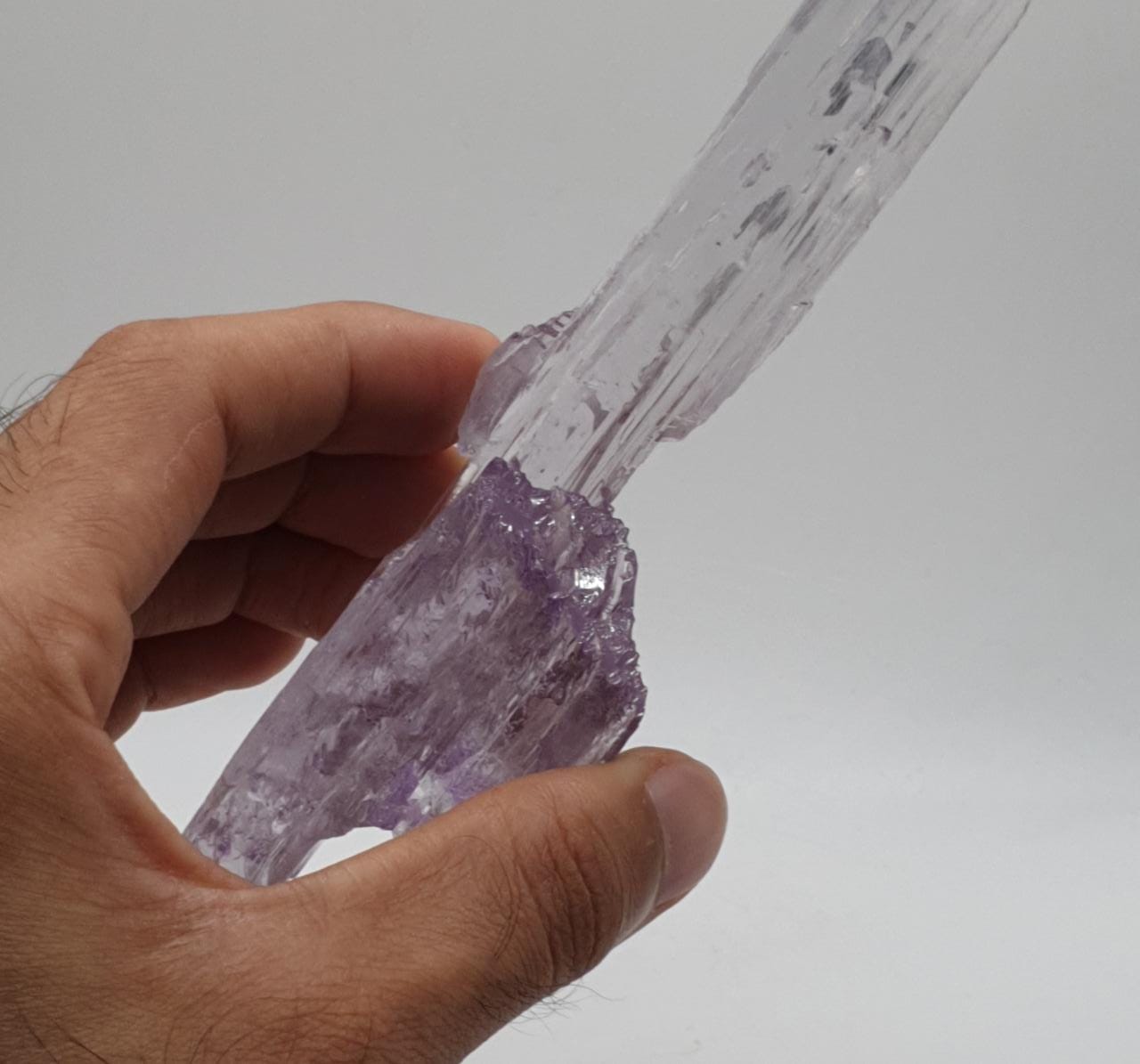 Sculptural and Unusual Crystallography for Pink Kunzite