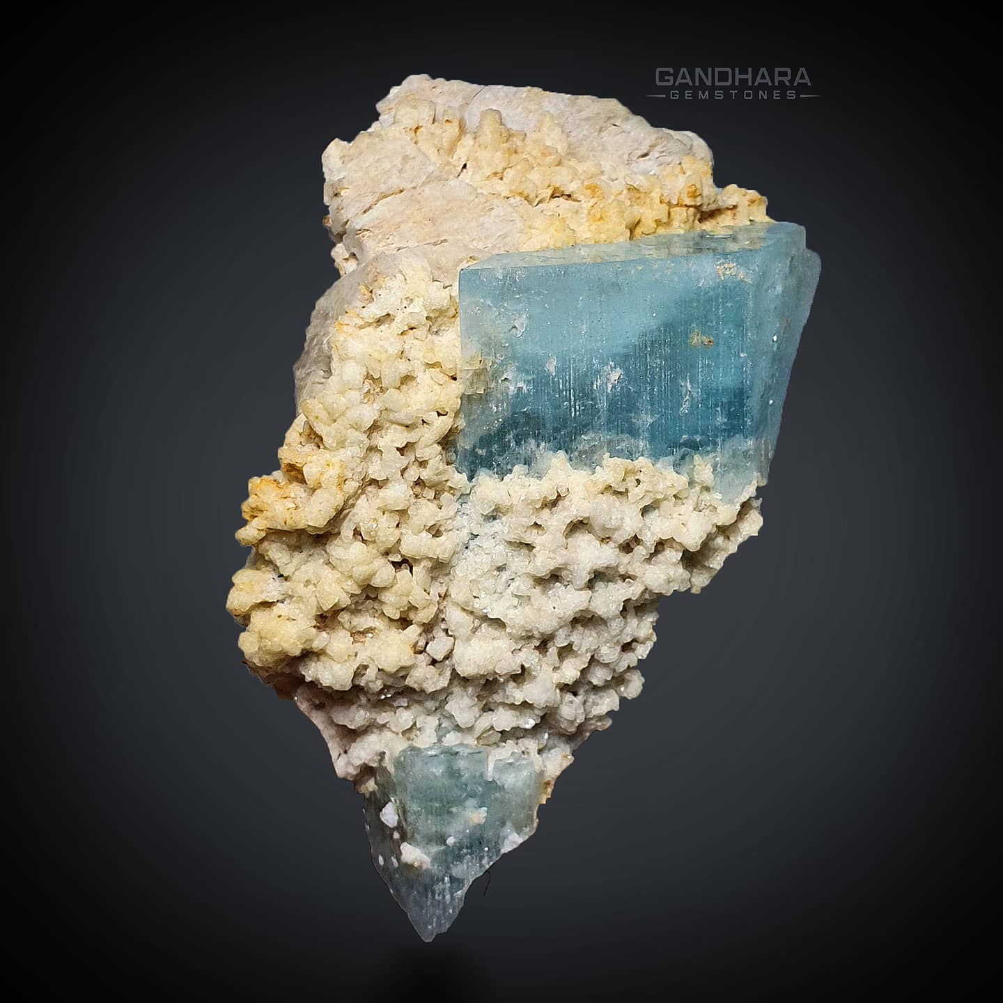 Sky Blue Aquamarine Crystal Specimen