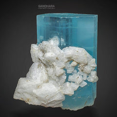 Sky Blue Aquamarine with Albite