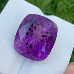 Spectacular Frosted Cut Amethyst Gemstone