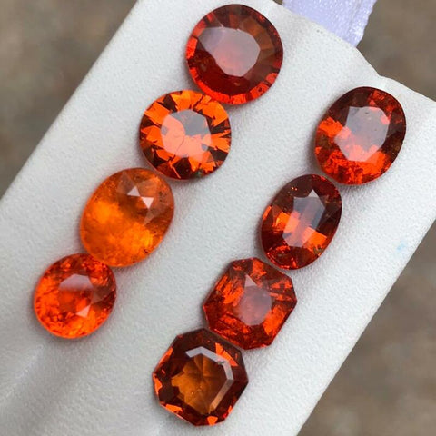 16.70 Carats Natural Deep Orange Color Spessartite Garnet Ring Size