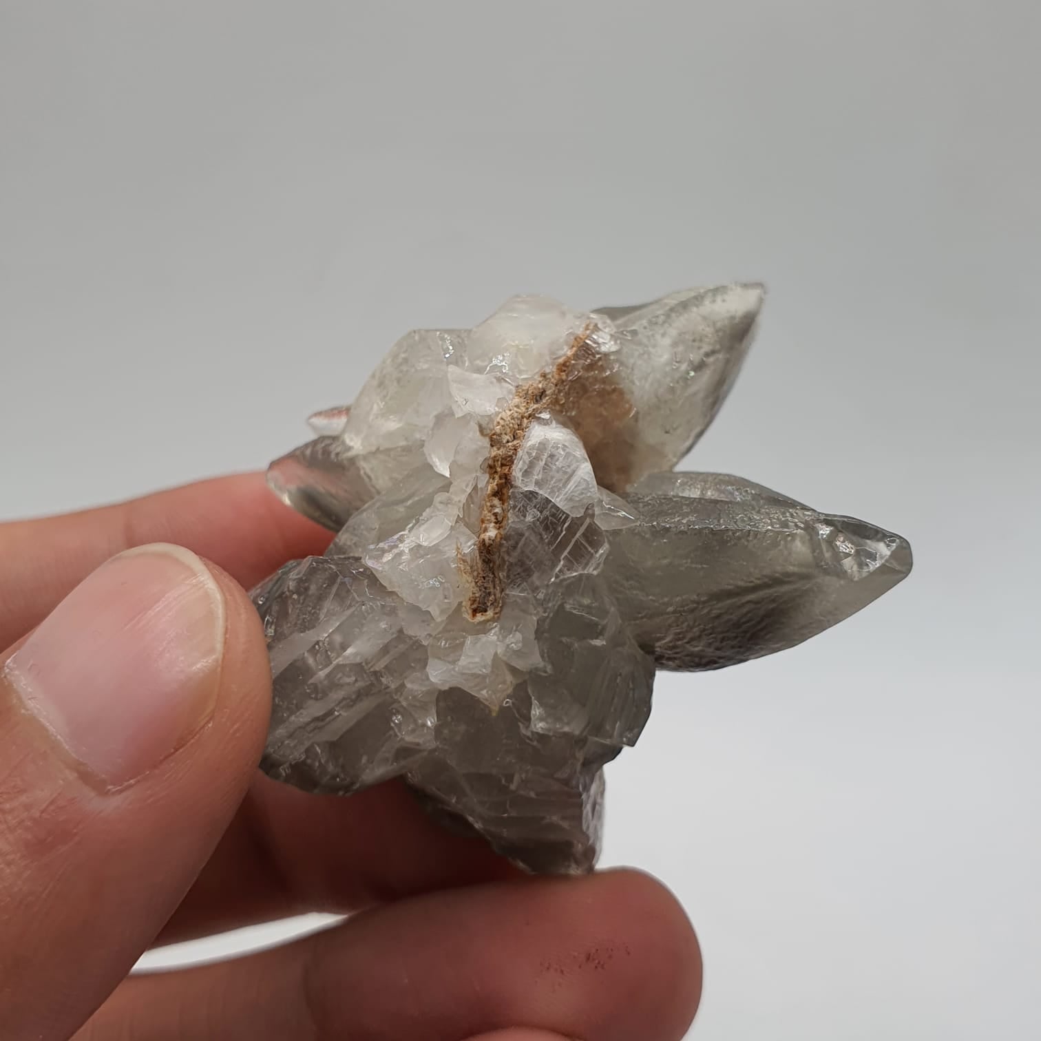 Start Burst Cluster Of Calcite With Marcasite Inclusion