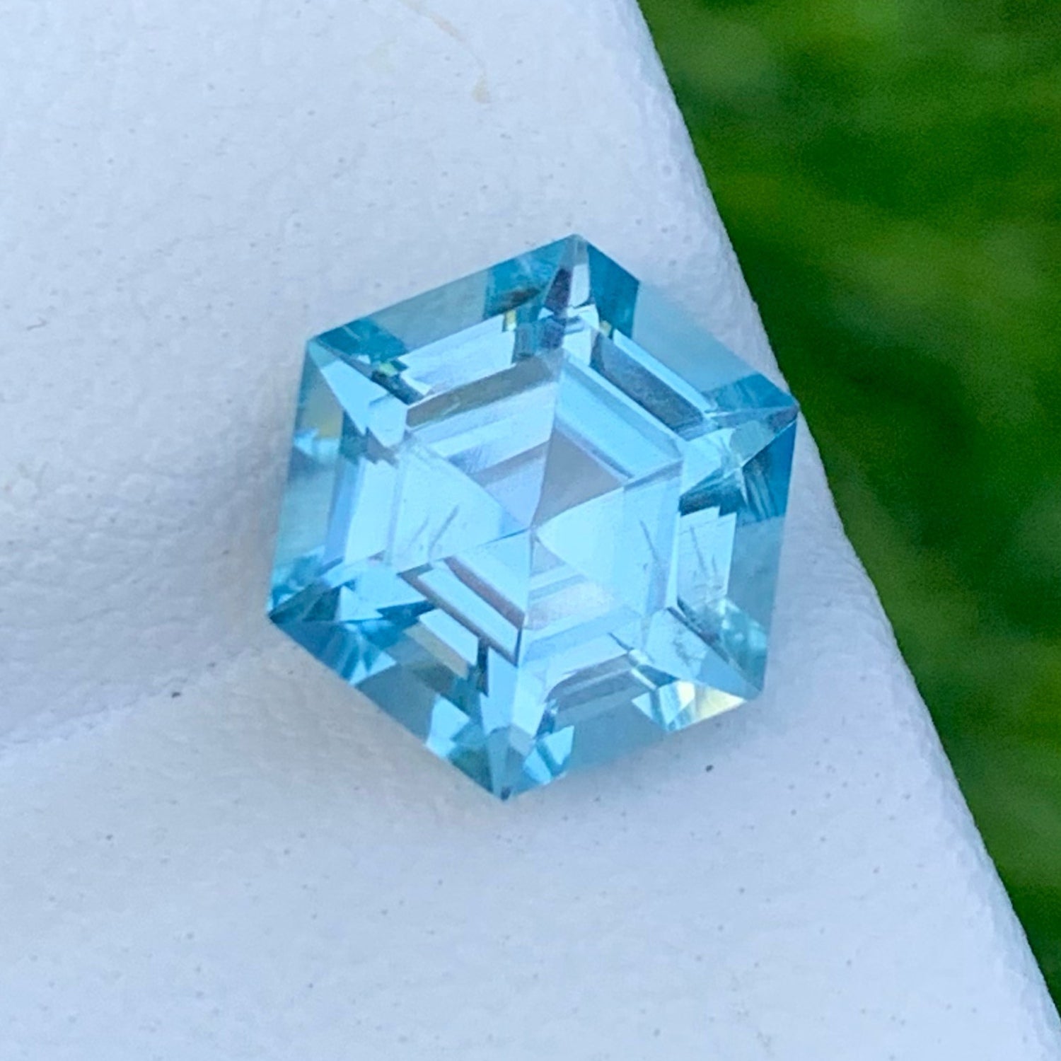 Stunning Hexagon Cut Swiss Blue Topaz