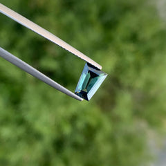 Trapezoid Cut Parti Sapphire Gemstone