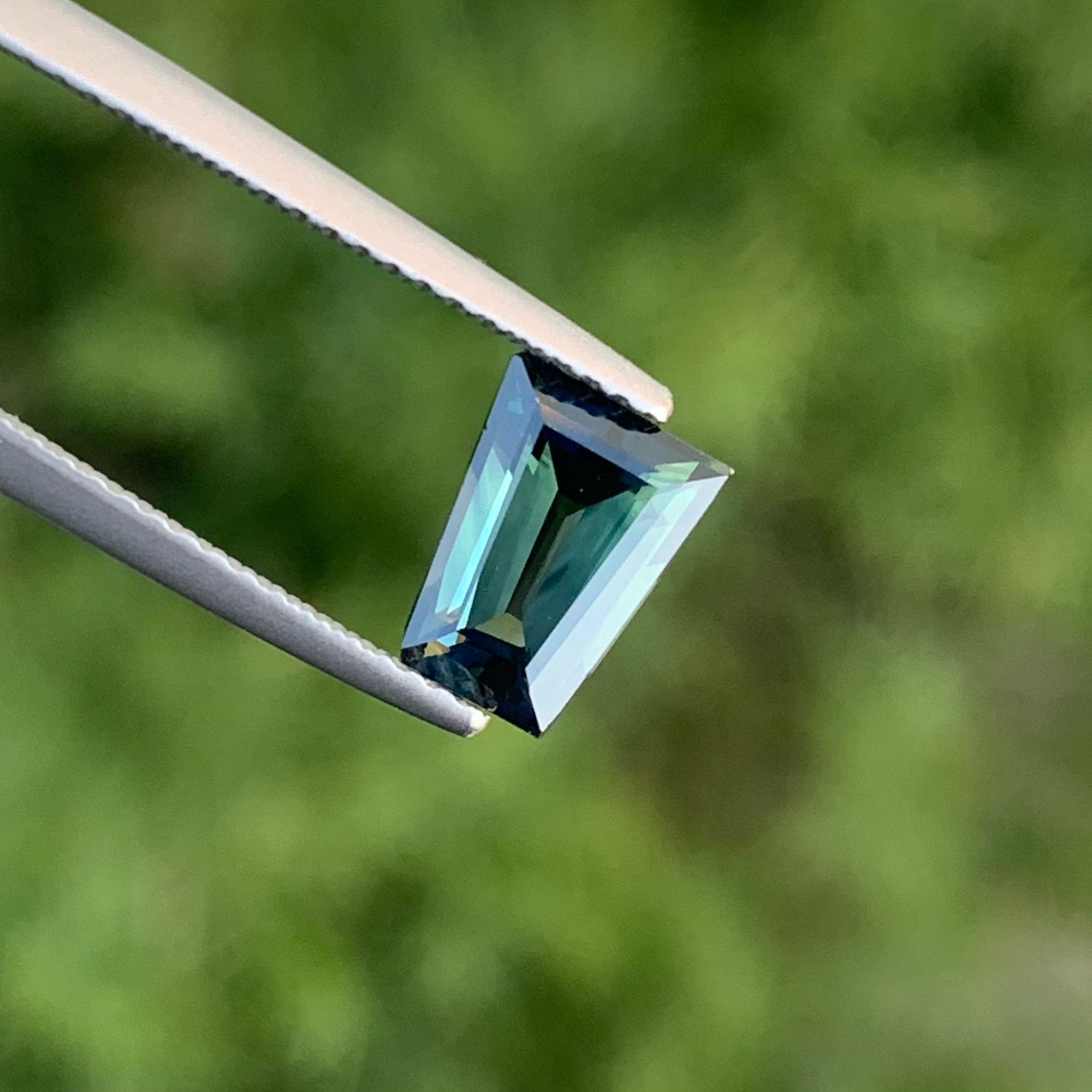 Trapezoid Cut Parti Sapphire Gemstone