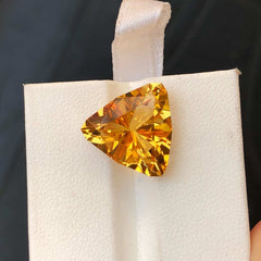 8.30 Carats Trilliant Cut Natural Citrine For sale