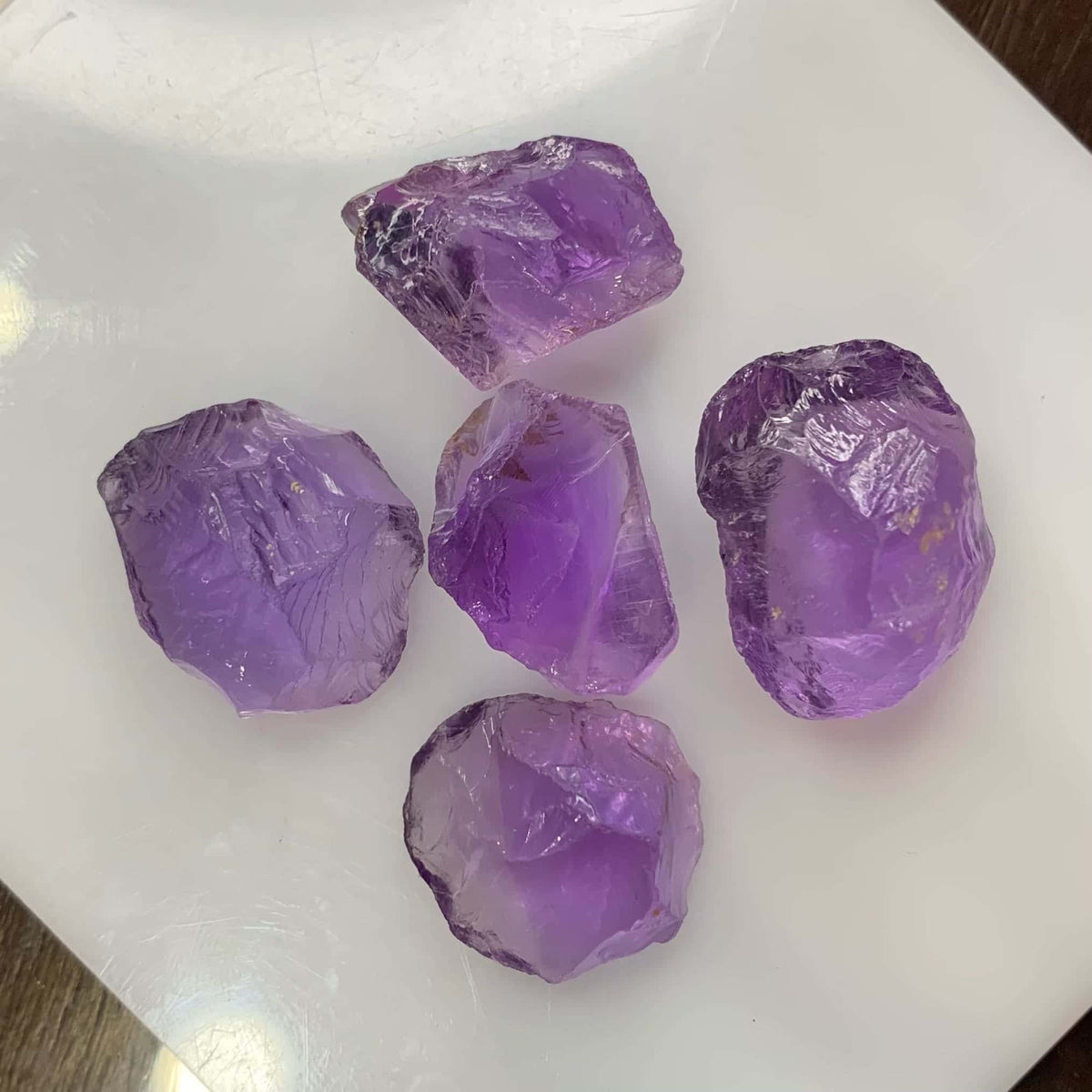 Viola Purple Amethyst Facet Rough Lot
