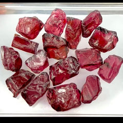 Vivid Burgundy Garnet Facet Rough Lot