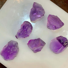 Warm Purple Facet Rough Amethyst Lot