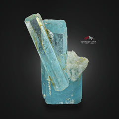 Lovely And Artistic Piece Of Double Terminated Aquamarine With Albite