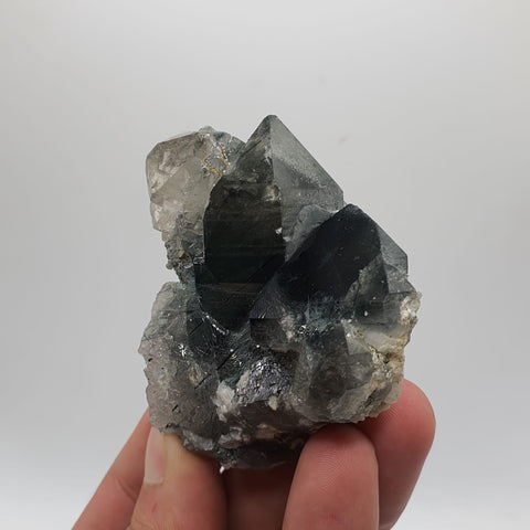 Lovely And Rare Variety Blue Quartz With Byssolite