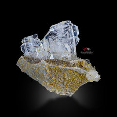 Love Arrangement Of Tabular Faden Quartz On Lemonite Matrix