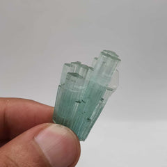 Lovely Seafoam Blue Tourmaline Cluster With Quartz