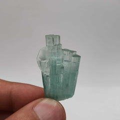 Lovely Seafoam Blue Tourmaline Cluster With Quartz