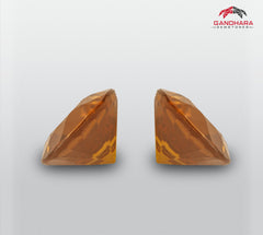 Yellowish Golden Natural Zircon Pair