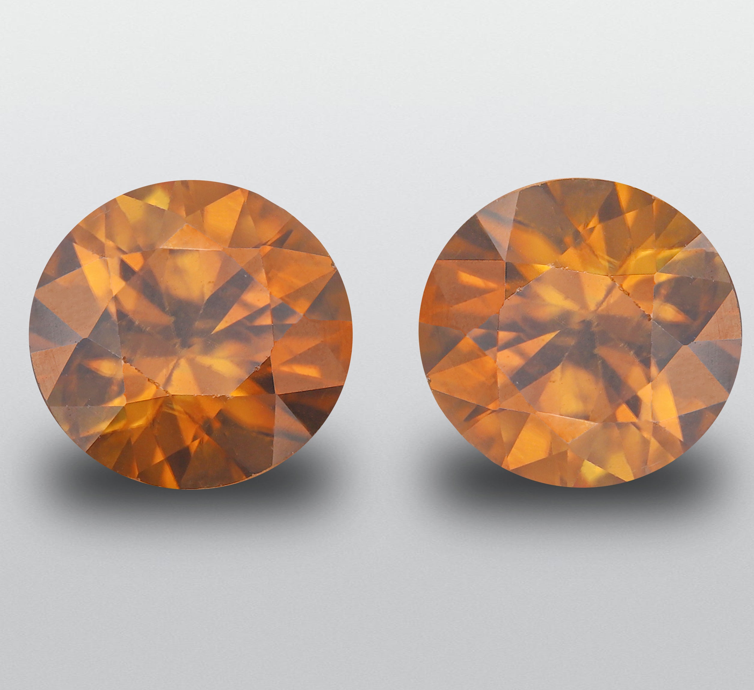 Yellow Sh Yellowish Golden Natural Zircon Pair | Gandhara Gems