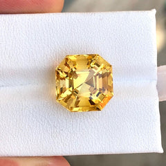 asscher cut natural citrine - gandhara gems