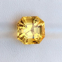 asscher cut natural citrine - gandhara gems