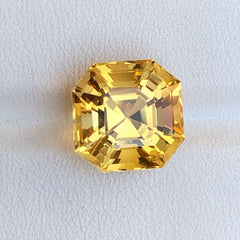 asscher cut natural citrine - gandhara gems