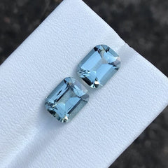 Blue Aquamarine Pair