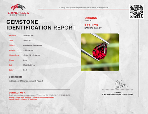 Bright Red Garnet Loose Gemstone