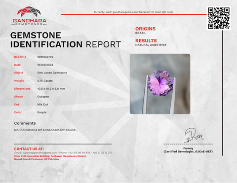 Natural Purple Rose Amethyst Gemstone