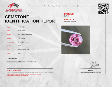 Certified Gemstone