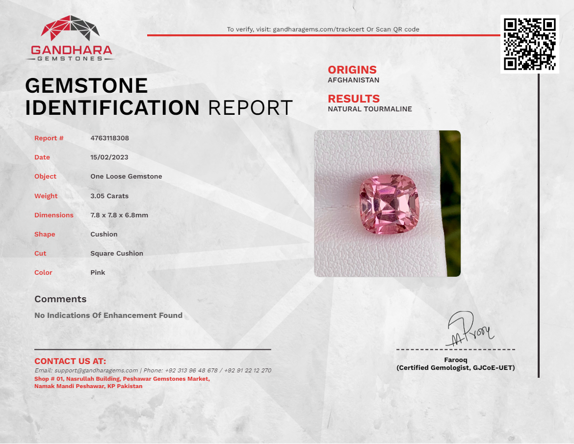 Natural Pink Loose Tourmaline Gemstone