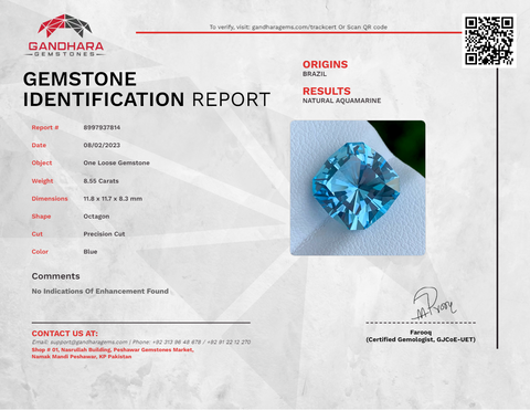 Beautiful Swiss Blue Loose Topaz Gemstone