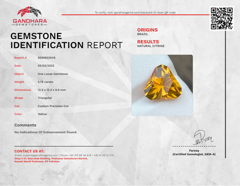 Certified Citrine