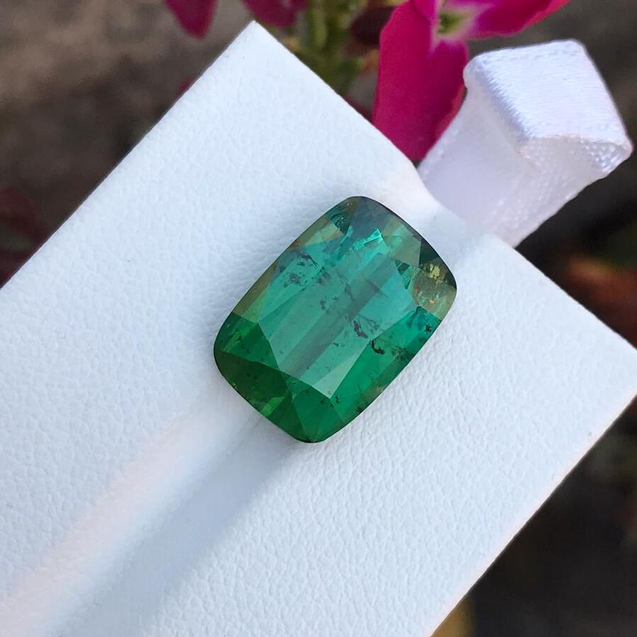 Faceted Loose Natural Green Tourmaline ring size jewelry for sale