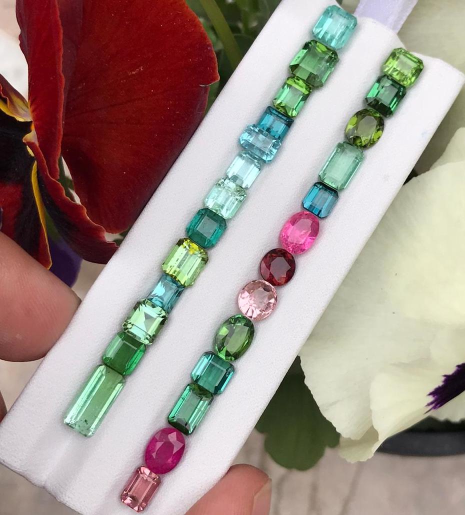 multi color natural tourmaline - gandhara gems