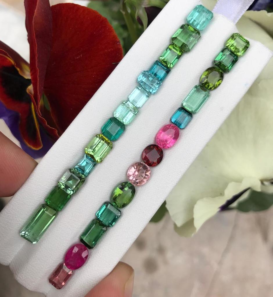 multi color natural tourmaline - gandhara gems