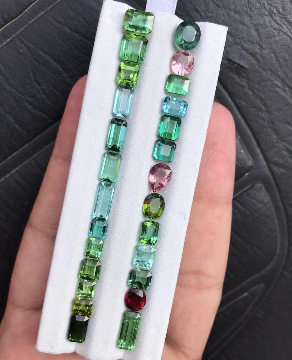 natural multicolor tourmaline lot - gandhara gems
