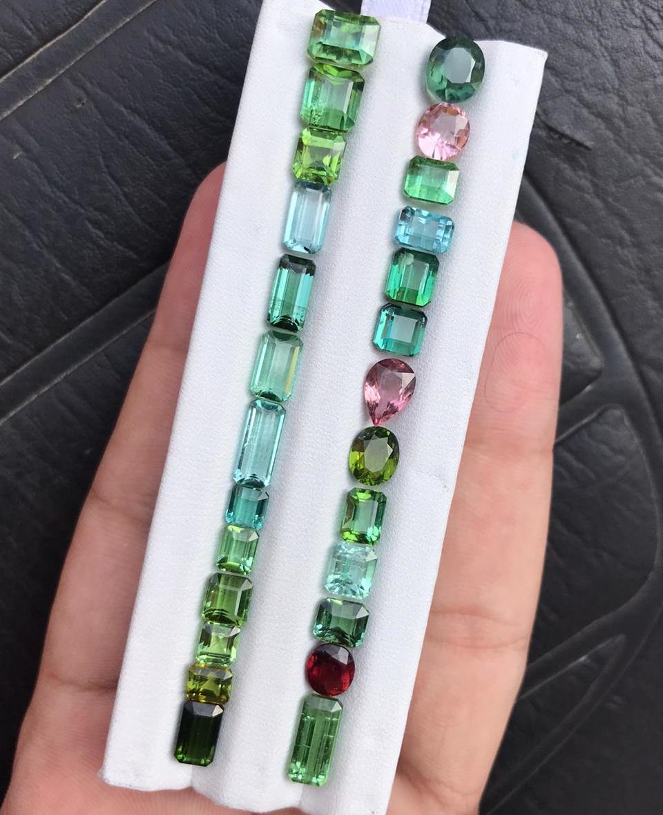 multicolor natural tourmaline lot - gandhara gems
