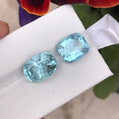 9.10 Carats Natural Blue Loose Aquamarine ring size Jewelry