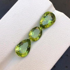 natural peridot earring and ring size - ganharagems