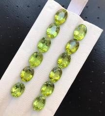 Calibrated sizes Oval cut natural polished Peridot