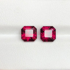 raspberry garnet pair earring - gandhara gems